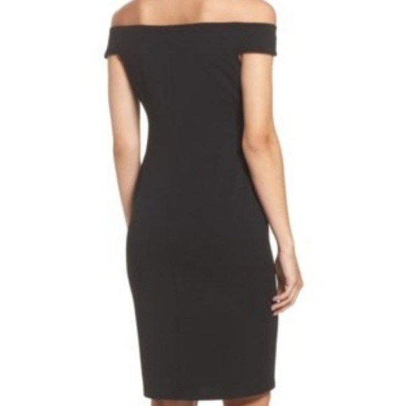 **FINAL SALE** Eliza J Off Shoulder Sheath Dress - Picture 2 of 8